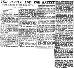 Match Report: Gillingham vs Luton Town FC (6th Apr 1935)