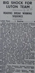 Match Report: Luton Town FC vs Reading (13th Apr 1935)