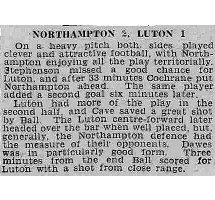 Match Report: Northampton Town vs Luton Town FC (20th Apr 1935)