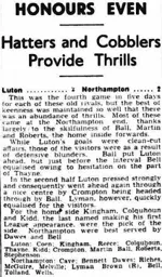 Match Report: Luton Town FC vs Northampton Town (23rd Apr 1935)