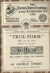 Programme: Luton Town FC vs Northampton Town (23rd Apr 1935)