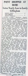 Match Report: Luton Town FC vs Gillingham (1st May 1935)