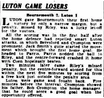 Match Report: Bournemouth vs Luton Town FC (4th Sep 1935)