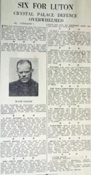 Match Report: Luton Town FC vs Crystal Palace (21st Sep 1935)