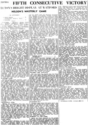 Match Report: Watford vs Luton Town FC (9th Nov 1935)