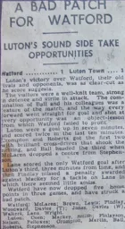 Match Report: Watford vs Luton Town FC (9th Nov 1935)