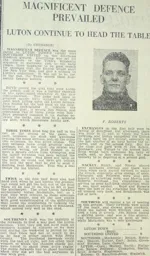 Match Report: Southend United vs Luton Town FC (4th Jan 1936)