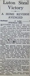Match Report: Southend United vs Luton Town FC (4th Jan 1936)