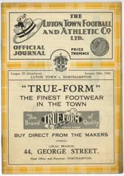 Programme: Luton Town FC vs Northampton Town (18th Jan 1936)