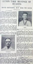 Match Report: Luton Town FC vs Reading (1st Feb 1936)
