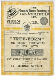 Programme: Luton Town FC vs Aldershot (28th Mar 1936)