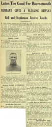 Match Report: Luton Town FC vs Bournemouth (30th Sep 1936)