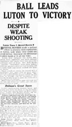 Match Report: Luton Town FC vs Bristol Rovers (14th Nov 1936)