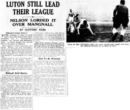 Match Report: Millwall vs Luton Town FC (21st Nov 1936)