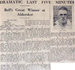 Match Report: Aldershot vs Luton Town FC (5th Dec 1936)
