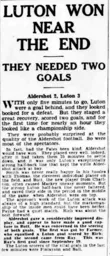 Match Report: Aldershot vs Luton Town FC (5th Dec 1936)