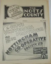 Programme: Notts County vs Luton Town FC (28th Dec 1937)