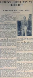 Match Report: Crystal Palace vs Luton Town FC (9th Jan 1937)