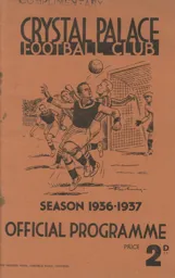 Programme: Crystal Palace vs Luton Town FC (9th Jan 1937)
