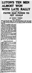 Match Report: Luton Town FC vs Blackpool (16th Jan 1937)