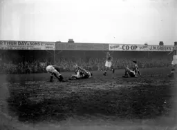 The Blackpool goalkeeper safely gathers the ball