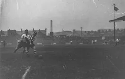 Joe Payne tries to get to the ball