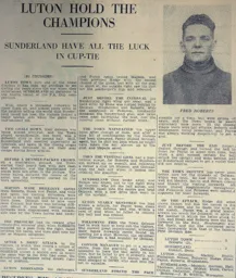Match Report: Luton Town FC vs Sunderland (30th Jan 1937)