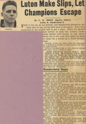 Match Report: Luton Town FC vs Sunderland (30th Jan 1937)