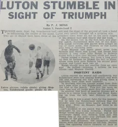 Match Report: Luton Town FC vs Sunderland (30th Jan 1937)