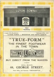 Programme: Luton Town FC vs Brighton & Hove Albion (27th Feb 1937)