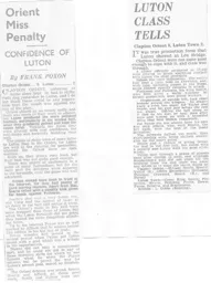 Match Report: Clapton Orient vs Luton Town FC (26th Mar 1937)