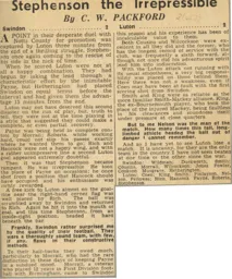 Match Report: Swindon Town vs Luton Town FC (3rd Apr 1937)