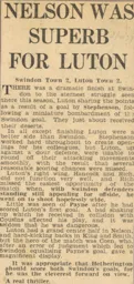 Match Report: Swindon Town vs Luton Town FC (3rd Apr 1937)