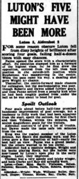 Match Report: Luton Town FC vs Aldershot (10th Apr 1937)