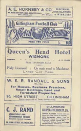 Programme: Gillingham vs Luton Town FC (17th Apr 1937)