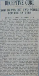 Match Report: Luton Town FC vs Manchester United (4th Sep 1937)