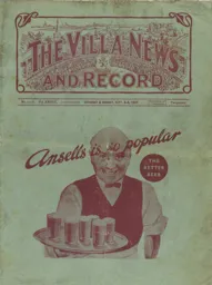 Programme: Aston Villa vs Luton Town FC (6th Sep 1937)