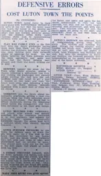 Match Report: Luton Town FC vs Tottenham Hotspur (18th Sep 1937)