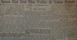 Match Report: Luton Town FC vs Tottenham Hotspur (18th Sep 1937)