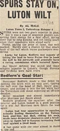 Match Report: Luton Town FC vs Tottenham Hotspur (18th Sep 1937)