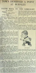 Match Report: Burnley vs Luton Town FC (25th Sep 1937)