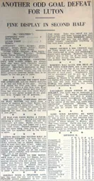 Match Report: Coventry City vs Luton Town FC (9th Oct 1937)