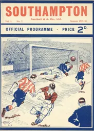 Programme: Southampton vs Luton Town FC (30th Oct 1937)