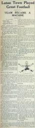 Match Report: Luton Town FC vs Blackburn Rovers (6th Nov 1937)