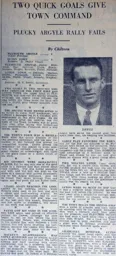 Match Report: Plymouth Argyle vs Luton Town FC (27th Nov 1937)