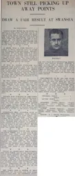 Match Report: Swansea Town vs Luton Town FC (11th Dec 1937)