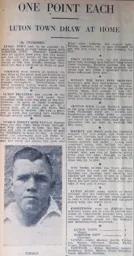 Match Report: Luton Town FC vs Norwich City (18th Dec 1937)