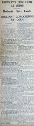 Match Report: Luton Town FC vs Barnsley (25th Dec 1937)