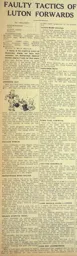 Match Report: Scarborough vs Luton Town FC (8th Jan 1938)