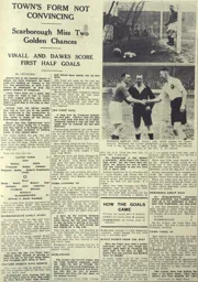 Match Report: Luton Town FC vs Scarborough (12th Jan 1938)